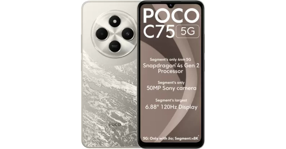 POCO C75 5G unlocked (Silver Stardust, 64 GB)  (4 GB RAM)