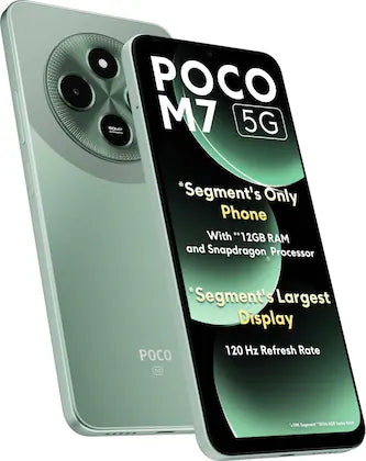 POCO M7 5G débloqué (Vert menthe, 128 Go) (6 Go de RAM) 