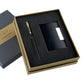 Parker Gift Set Frontier Matte Black Gold Trim Roller Ball Pen