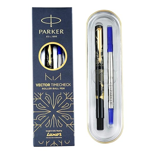 Parker Special Edition Vector Time Check Gold Trim Roller Ball Pen