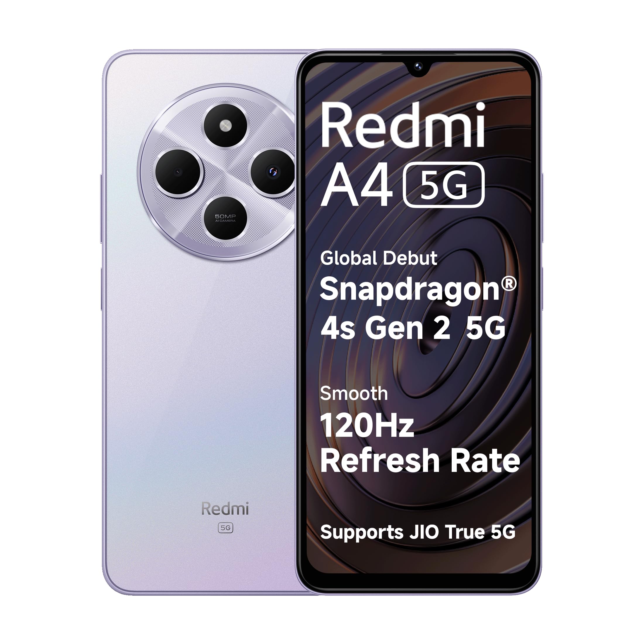 REDMI A4 unlocked (Sparkle Purple, 128 GB)  (4 GB RAM)