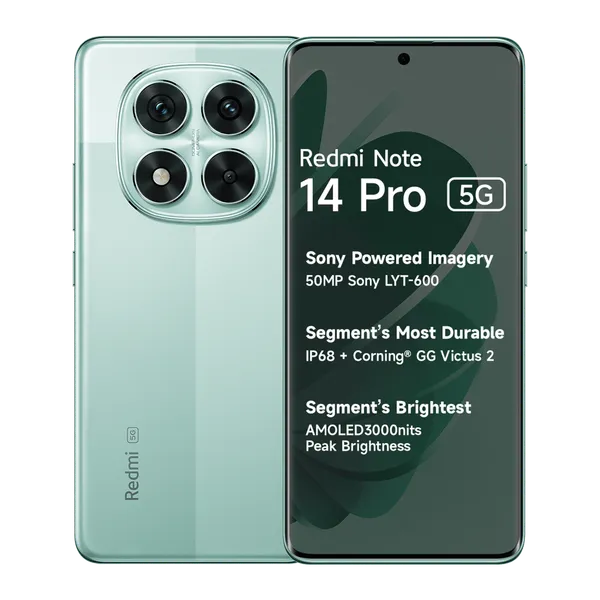 REDMI Note-14 Pro 5G unlocked (Ivy Green, 256 GB)  (8 GB RAM)