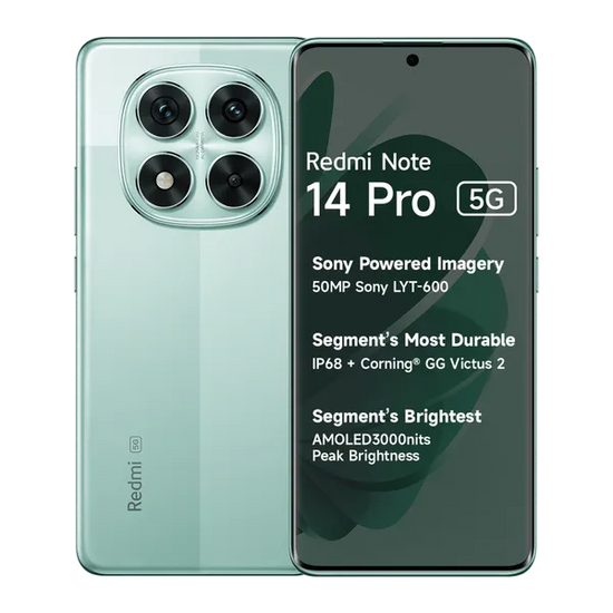 REDMI Note-14 Pro 5G unlocked (Ivy Green, 256 GB)  (8 GB RAM)