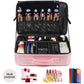 INOVERA Nylon Professional Makeup Organizer Bag (Rose Gold)