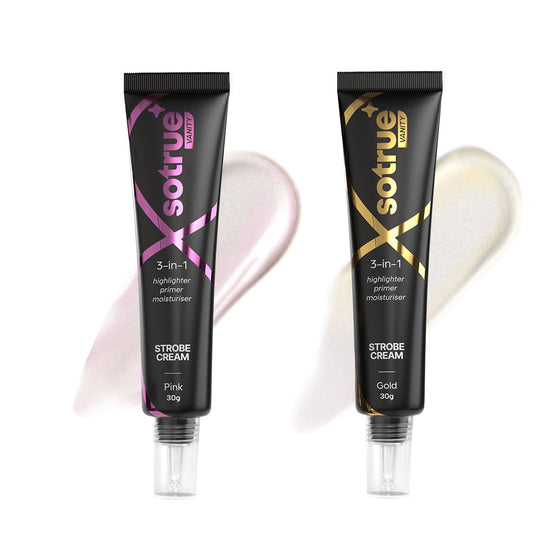 2 X SOTRUE Strobe Cream Combo Pack (Gold + Pink, 30 g each)