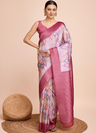 VS MALL Zari Art Silk Kanjeevaram Saree