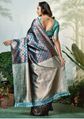 Ethnic Motifs Zari Woven Design Banarasi Saree