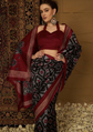 Ethnic Motifs Silk Blend Ikat Saree