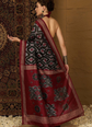 Ethnic Motifs Silk Blend Ikat Saree