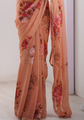 Floral Printed Beads and Stones Saree
