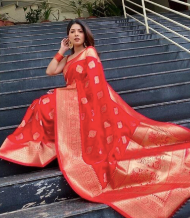 Woven Design Zari Art Silk Handloom Kanjeevaram Saree