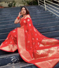 Woven Design Zari Art Silk Handloom Kanjeevaram Saree