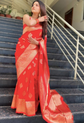 Woven Design Zari Art Silk Handloom Kanjeevaram Saree