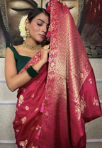 Woven Design Zari Heavy Work Kanjeevaram Saree