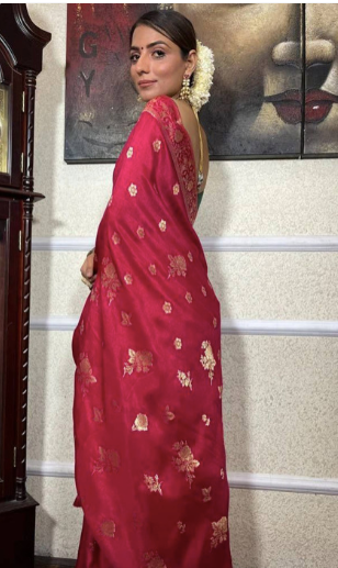 Woven Design Zari Heavy Work Kanjeevaram Saree