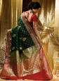 Ethnic Motif Woven Design Zari Indian Bridal Banarasi Saree