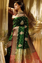Ethnic Motif Woven Design Zari Indian Bridal Banarasi Saree