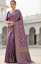 Women Ethnic Motifs Zari Border Banarasi Saree With An Unstitched Blouse Piece