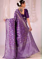 Women Ethnic Motifs Zari Border Banarasi Saree With An Unstitched Blouse Piece