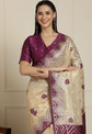 Geometric Woven Design Zari Paithani Saree