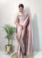 Satin Self Design Saree