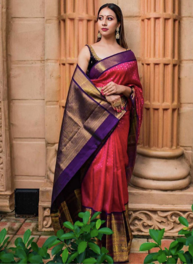 Banarasi Woven Design Saree With Beautiful Blouse