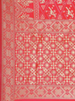 Red & Gold-Coloured Ethnic Motifs Saree