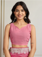 Embroidered Saree With Unstitched Blouse