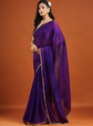 Beads and Stones Pure Chiffon Designer Chanderi Saree