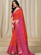 Kalini Women Dola Silk Bandhani Print Zari border Saree