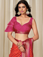 Kalini Women Dola Silk Bandhani Print Zari border Saree