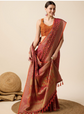 Ethnic Motifs Zari Art Silk Patola Saree