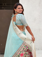 Floral Woven Design Organza Paithani Saree for Weddings & Festive Wear