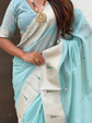 Floral Woven Design Organza Paithani Saree for Weddings & Festive Wear