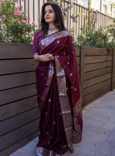 Statement Woven Design Zari Banarasi Saree for Women