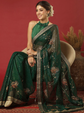 Ethnic Motifs Zari Poly Georgette Heavy Work Saree