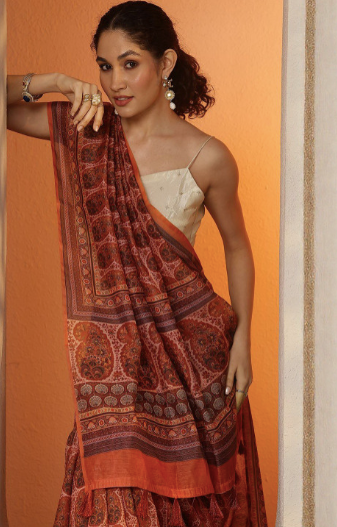 Paisley Silk Blend Saree