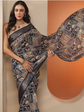 Ethnic Motifs Silk Blend Handloom Saree