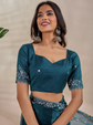Embellished Embroidered Tissue Heavy Work Tussar Saree