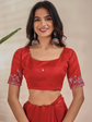 Embellished Embroidered Tissue Heavy Work Tussar Saree