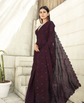 Tikhi Imli Solid Mirror Work Saree