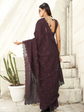 Tikhi Imli Solid Mirror Work Saree
