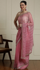 Ethnic Motif Woven Design Zari Indian Bridal Saree