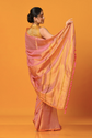 Pink and gold-toned saree