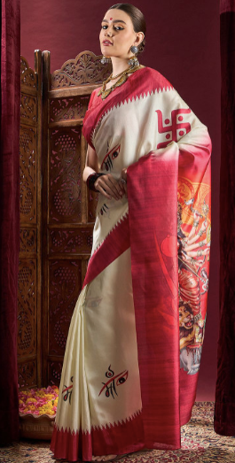 Ethnic Motifs Silk Blend Garad Saree