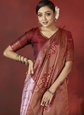 Ethnic Motifs Woven Design Zari Banarasi Saree