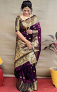 Ethnic Motifs Zari Art Silk Heavy Work Kanjeevaram Saree