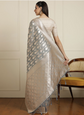 Geometric Woven Design Muga Saree With Blouse Piece