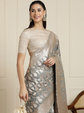 Geometric Woven Design Muga Saree With Blouse Piece