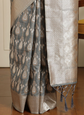 Geometric Woven Design Muga Saree With Blouse Piece